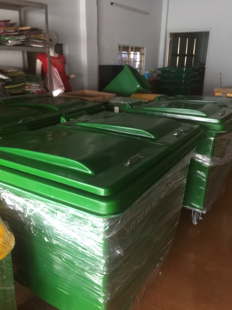 Thùng Rác Composite 1000 Lít 4 Bánh Xe