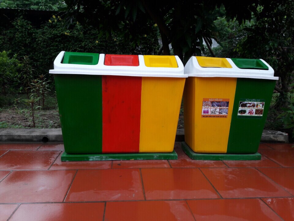 Thùng rác composite 3 ngăn - Nhựa Thiên Ân