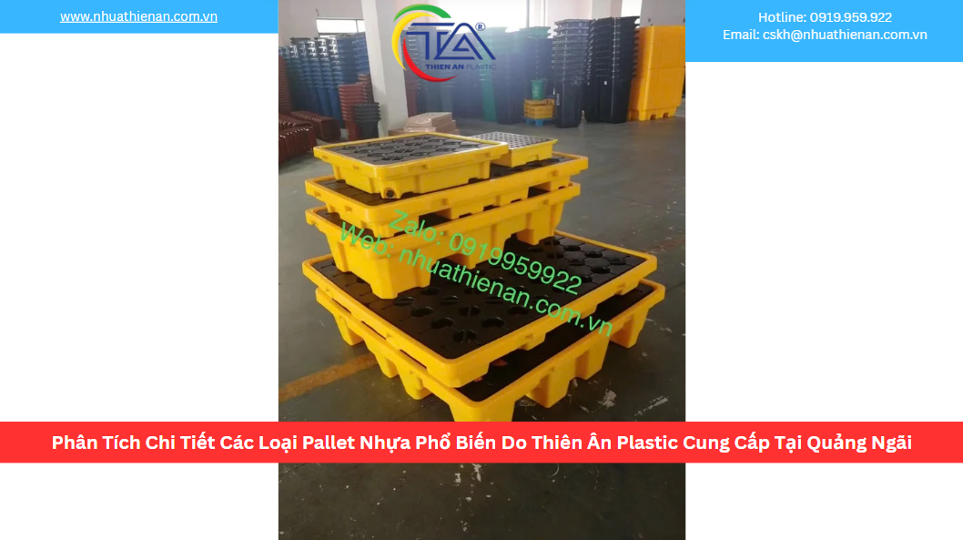 Phân Tích Chi Tiết Các Loại Pallet Nhựa Phổ Biến Do Thiên Ân Plastic Cung Cấp Tại Quảng Ngãi