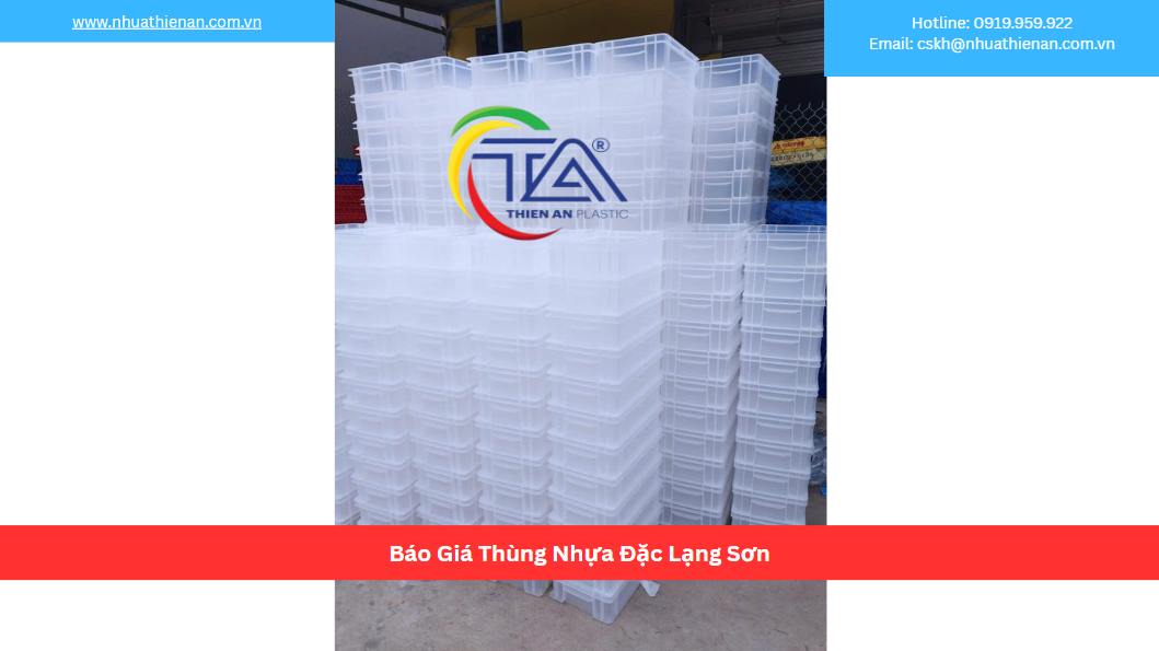 Báo Giá Thùng Nhựa Đặc Lạng Sơn