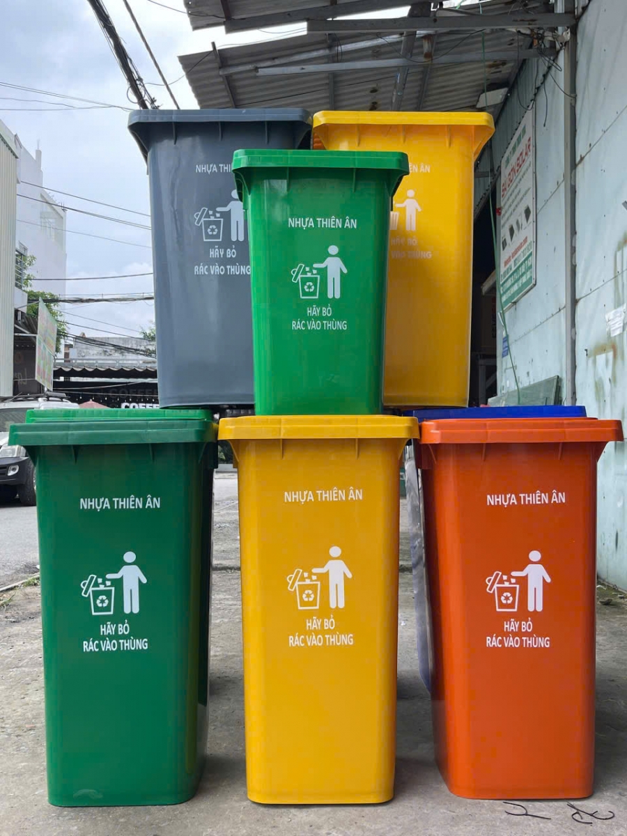 Chi Tiết Các Loại Thùng Rác Nhựa Phổ Biến Tại Thanh Hóa Do Thiên Ân Plastic Cung Cấp