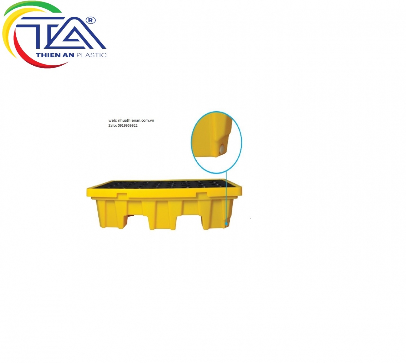 Pallet Chống Tràn 2 Phuy Cao TA2C