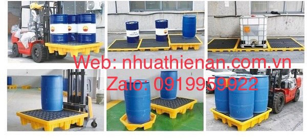 Pallet Chống Tràn 4 Phuy Thấp TA4T