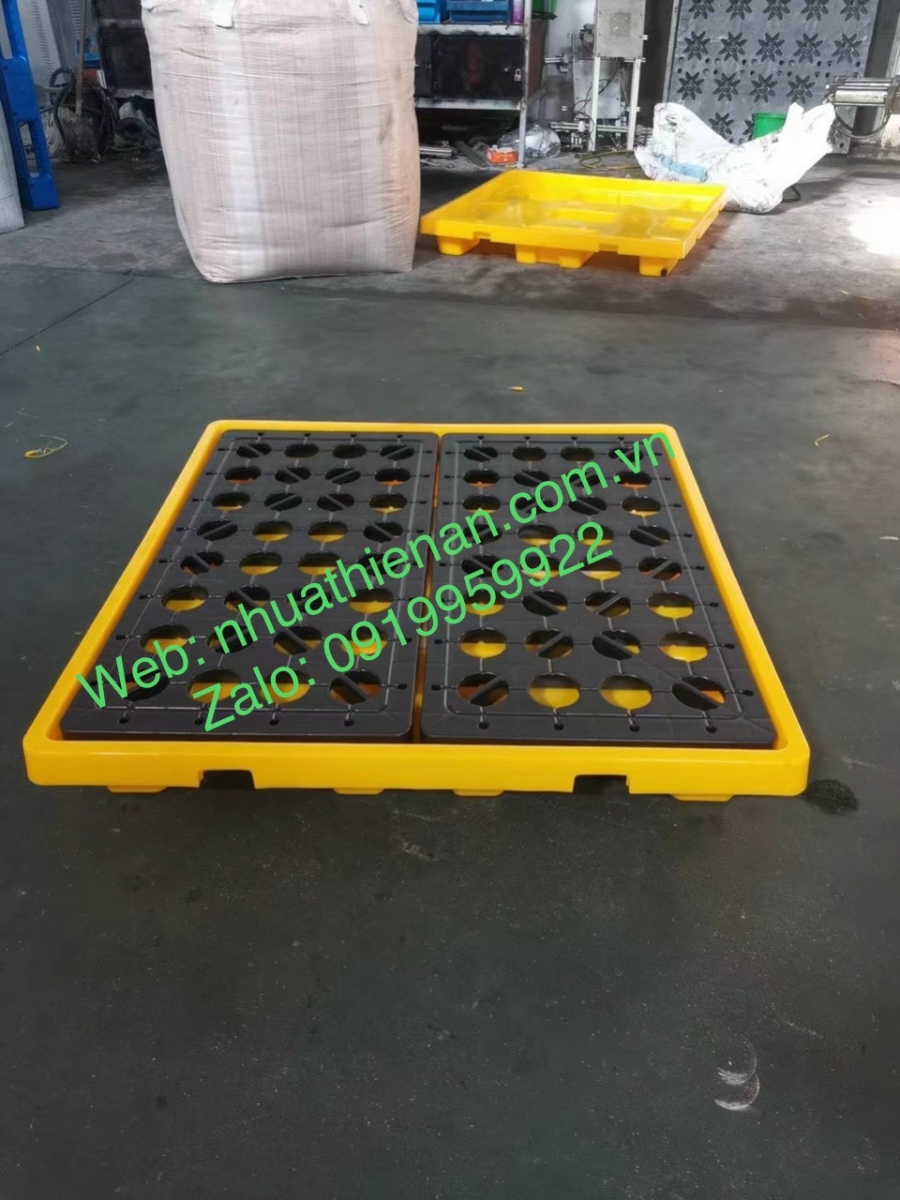 Pallet Chống Tràn 4 Phuy Thấp TA4T